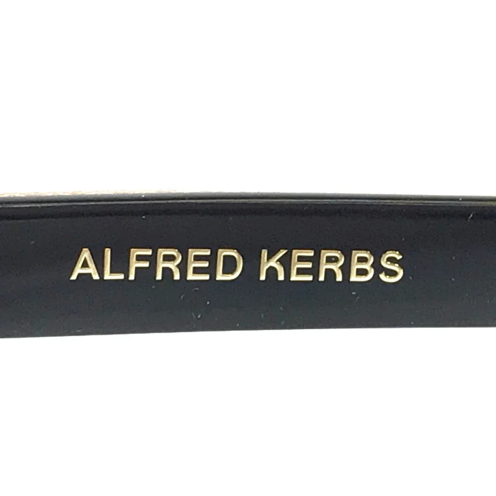 Alfred Kerbs Eyeglasses Frames RICHARD BK Shiny Black Gold Round 48-25-140